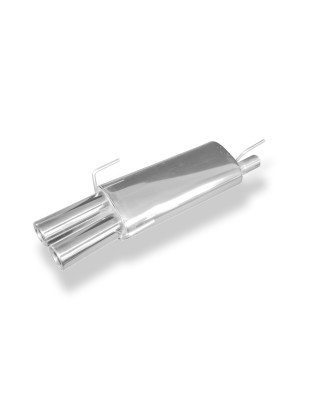 Opel Astra F-CC Silenziatore posteriore 3-point-fixation – 2x80 tipo (Cod. F-OP040142-070)