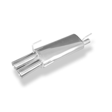 Opel Astra F-CC Silenziatore posteriore 3-point-fixation – 2x80 tipo (Cod. F-OP040142-070)