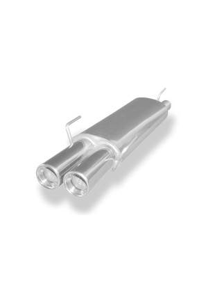 Opel Astra F-CC Silenziatore posteriore 3-point-fixation – 2x80 tipo (Cod. F-OP040142-070)
