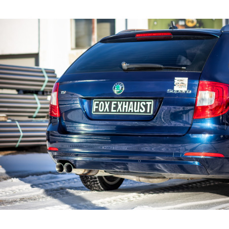 Skoda Superb 3T 4x2 Silenziatore posteriore – 2x80 Tipo 25 (Cod. F-SK071051-292)
