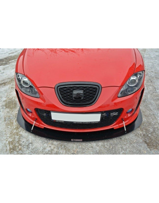 SPLITTER RACING ANTERIORE V.1 SEAT LEON MK2 MS DESIGN (Cod. M-SE-LE-2-MS-CNC-FD1A)