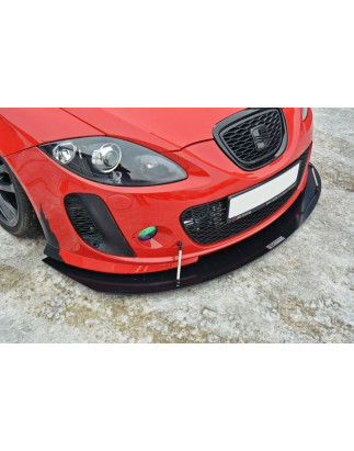 SPLITTER RACING ANTERIORE V.1 SEAT LEON MK2 MS DESIGN (Cod. M-SE-LE-2-MS-CNC-FD1A)