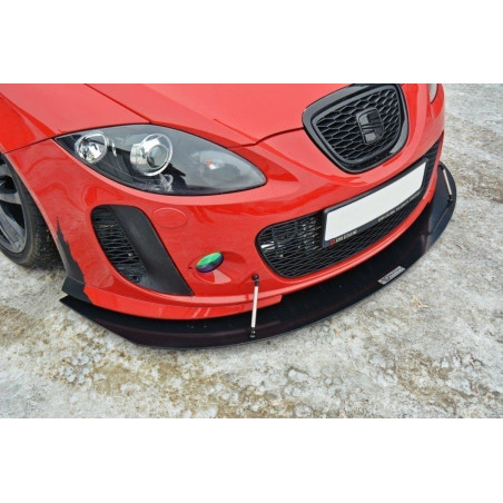 SPLITTER RACING ANTERIORE V.1 SEAT LEON MK2 MS DESIGN (Cod. M-SE-LE-2-MS-CNC-FD1A)