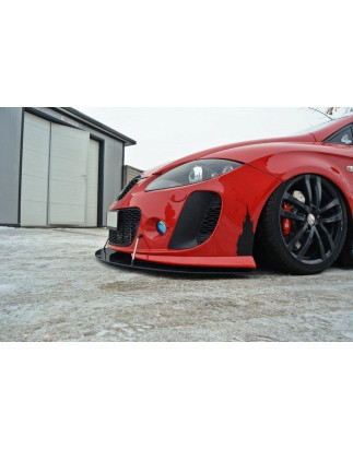 SPLITTER RACING ANTERIORE V.1 SEAT LEON MK2 MS DESIGN (Cod. M-SE-LE-2-MS-CNC-FD1A)
