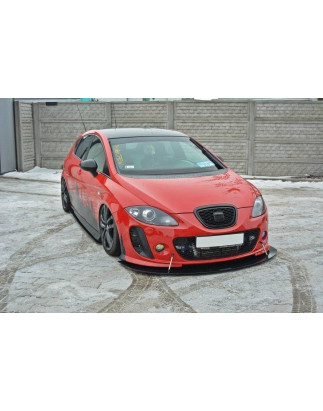 SPLITTER RACING ANTERIORE V.1 SEAT LEON MK2 MS DESIGN (Cod. M-SE-LE-2-MS-CNC-FD1A)