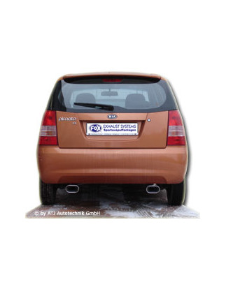 Kia Picanto Silenziatore posteriore con uscite destra e sinistra (duplex) – 135x80 Tipo 53 (Cod. F