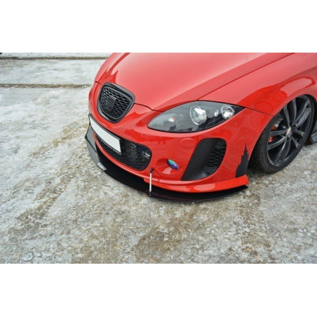SPLITTER RACING ANTERIORE V.2 SEAT LEON MK2 MS DESIGN (Cod. M-SE-LE-2-MS-CNC-FD2A)