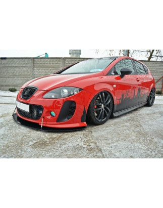 SPLITTER RACING ANTERIORE V.2 SEAT LEON MK2 MS DESIGN (Cod. M-SE-LE-2-MS-CNC-FD2A)
