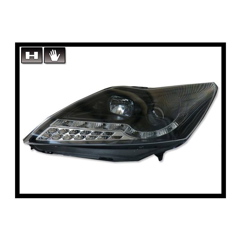 Fari Day Light Ford Focus 2008, Intermitente Led, Black (Cod. E-FAF0089)