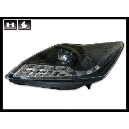 Fari Day Light Ford Focus 2008, Intermitente Led, Black (Cod. E-FAF0089)