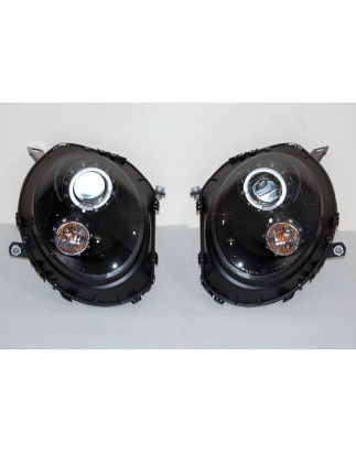 Fari Anteriori Angel Eyes Mini Cooper R55 / R56 / R57 2006-2010 R56 Black (Cod. E-FAMI007)
