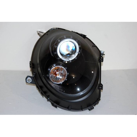 Fari Anteriori Angel Eyes Mini Cooper R55 / R56 / R57 2006-2010 R56 Black (Cod. E-FAMI007)