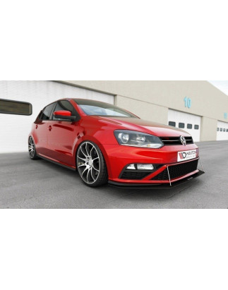 SPLITTER RACING ANTERIORE Volkswagen Polo GTI Mk5 Facelift (Cod. M-VW-PO-5F-GTI-CNC-FD1A)