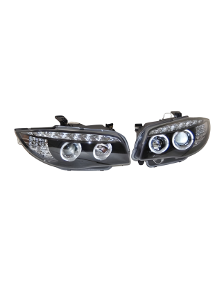 Fari Anteriori A Led BMW E87 07-11 Black, Intermitente Led (Cod. E-FAB0120)
