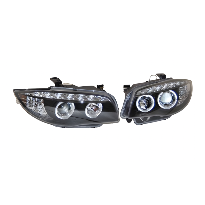 Fari Anteriori A Led BMW E87 07-11 Black, Intermitente Led (Cod. E-FAB0120)