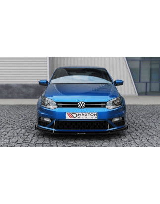 SPLITTER RACING ANTERIORE (with wings) Volkswagen Polo GTI Mk5 Facelift (Cod. M-VW-PO-5F-GTI-CNC-FD2
