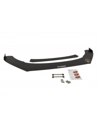 SPLITTER RACING ANTERIORE (with wings) Volkswagen Polo GTI Mk5 Facelift (Cod. M-VW-PO-5F-GTI-CNC-FD2