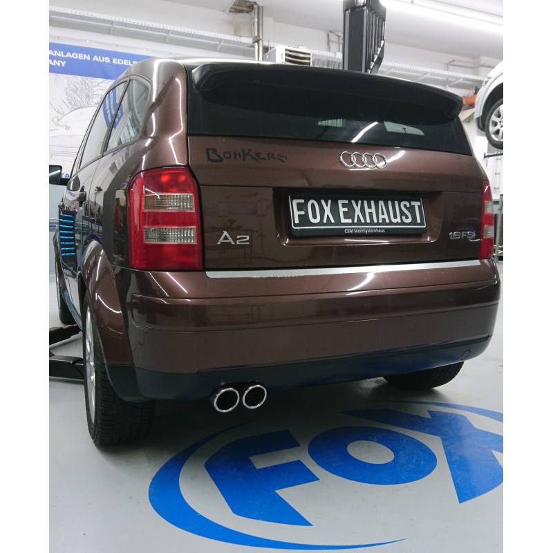 Audi A2 – 1,4l – 34l serbatoio Silenziatore posteriore – 2x80 Tipo 16 (Cod. F-AU040013-130)