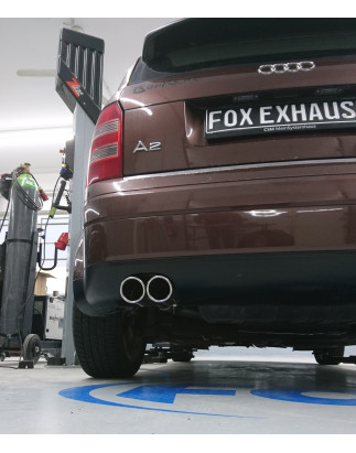 Audi A2 – 1,4l – 34l serbatoio Silenziatore posteriore – 2x80 Tipo 16 (Cod. F-AU040013-130)