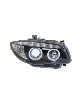 Fari Anteriori A Led BMW E87 07-11 Black, Intermitente Led (Cod. E-FAB0120)
