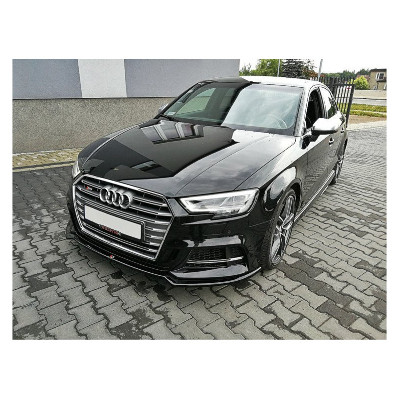 SPLITTER ANTERIORE V.2 Audi S3 / A3 S-Line 8V FL berlina (Cod. M-AU-S3-3F-FD2G)