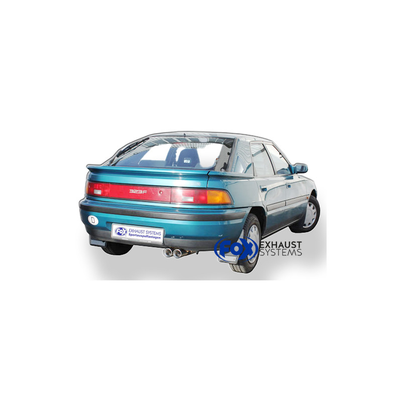 Mazda 323 Tipo BG/ MX3 Tipo EC Silenziatore posteriore con flange – 2x (Cod. F-MA020002-070)