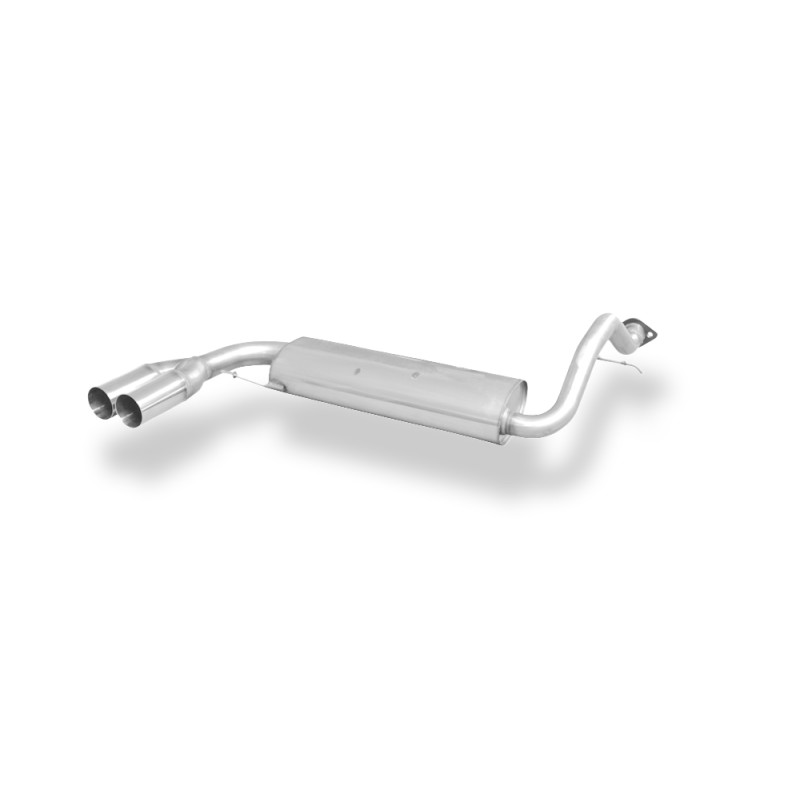 Honda Civic 4 + CRX II – EC8 EC9 ED6 ED7 ED9 Silenziatore posteriore trasversale – 2x70 Tipo 10 