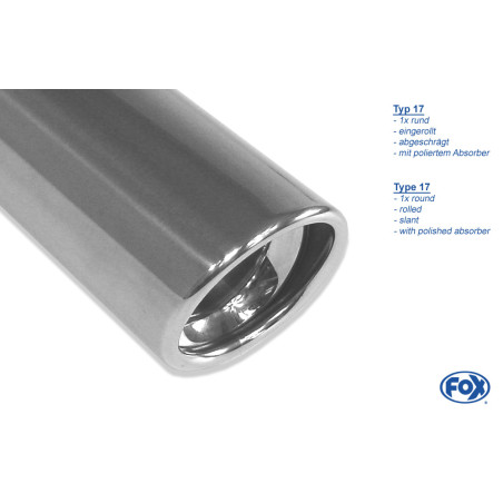 Mini Cooper Clubman R55 Silenziatore posteriore – 1x100 Tipo 17 (Cod. F-MN021011-153)