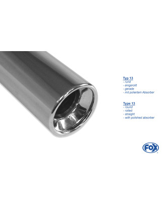Audi A4 Tipo B7 Silenziatore posteriore – 1x80 Tipo 13 (Cod. F-AU061201-069)