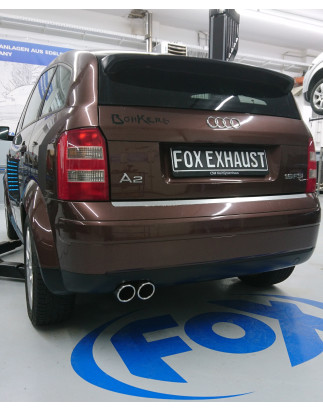 Audi A2 – 1,6l + 1,4l 42l serbatoio Silenziatore posteriore – 2x80 Tipo 16 (Cod. F-AU040003-130)