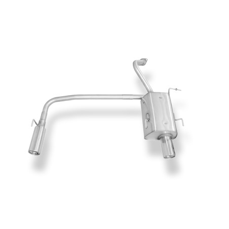 Nissan Micra K11 Silenziatore posteriore con uscite destra e sinistra (duplex) – 1x80 tipo (Cod. F