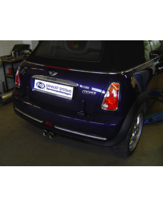 Mini Cooper cabrio R52 Silenziatore uscita posteriore center – 2x76 ty (Cod. F-MN020021-068)