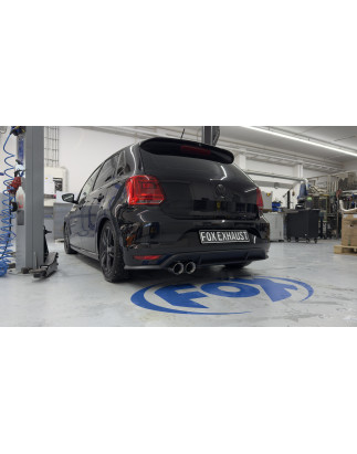 VW Polo 6R Silenziatore posteriore – 2x90 Tipo 25 adatto al paraurti originale VW Polo 6R GTI para