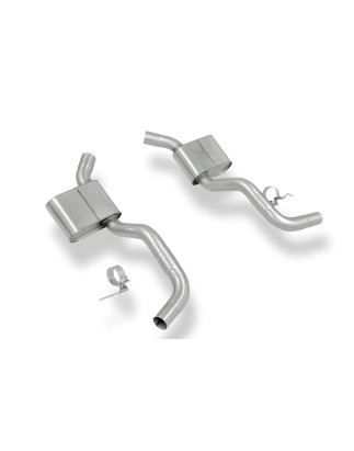 Jaguar XK8/ XKR Tipo QEV/ QDV mid silencer destra e sinistra Ø63,5 (Cod. F-JA060010-MSD)
