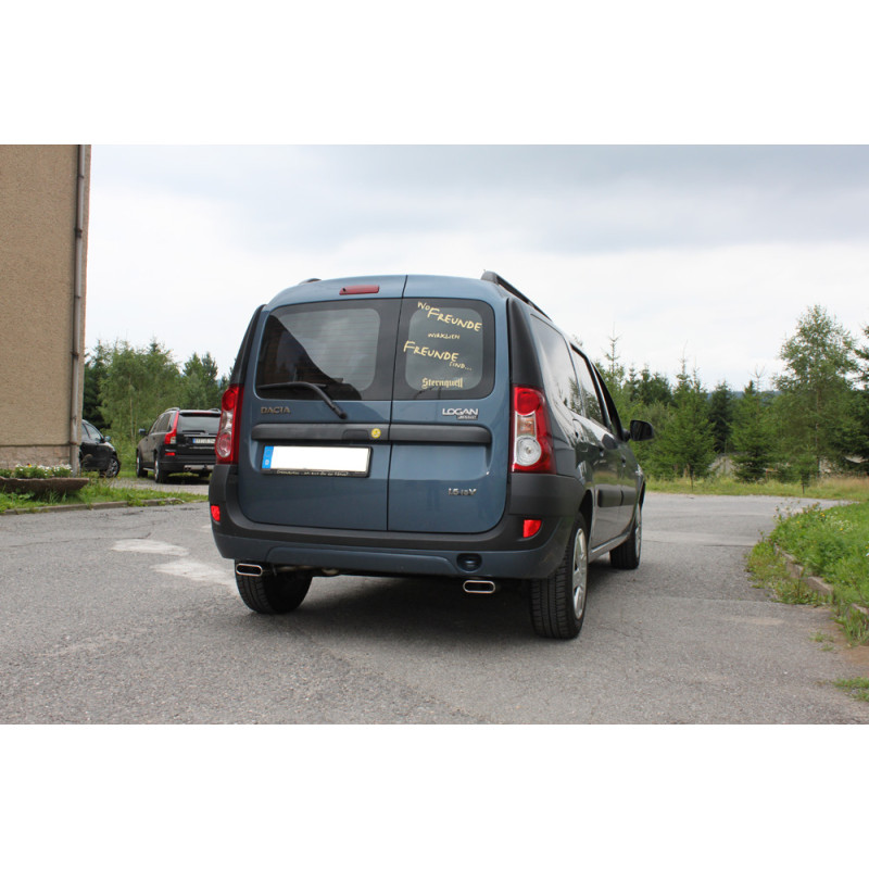 Dacia Logan Caravan Silenziatore posteriore con uscite destra e sinistra (duplex) – 130x50 (Cod. F