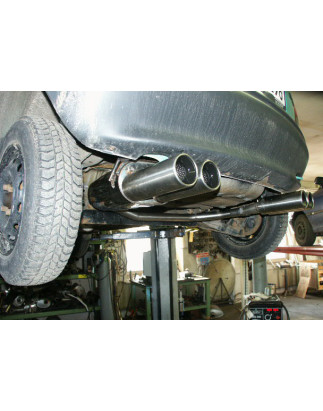 Opel Corsa B Silenziatore posteriore con uscite destra e sinistra (duplex)x80 Tipo 13 r (Cod. F-OP03