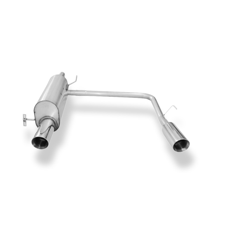 Opel Corsa E Silenziatore posteriore con uscite destra e sinistra (duplex) – 1x90 Tipo 25 (Cod. F-