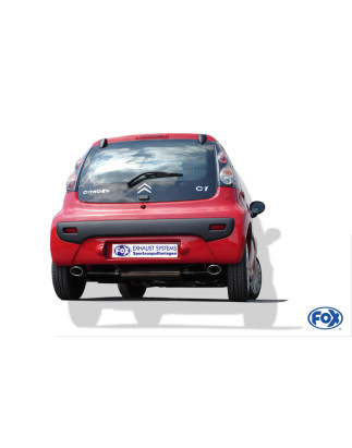 CitroenC1/ Toyota Aygo Silenziatore posteriore con uscite destra e sinistra (duplex) – 106x (Cod. 