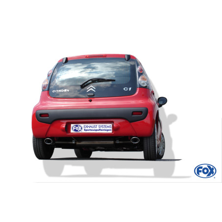 CitroenC1/ Toyota Aygo Silenziatore posteriore con uscite destra e sinistra (duplex) – 106x (Cod. 