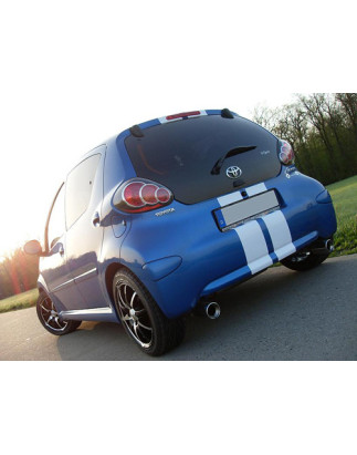 CitroenC1/ Toyota Aygo Silenziatore posteriore con uscite destra e sinistra (duplex) – 1x90 (Cod. 