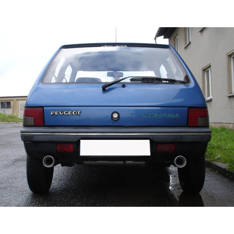 Peugeot 205 Silenziatore uscita posteriore destra e sinistra – 1x90 tipo (Cod. F-PE020005-071)
