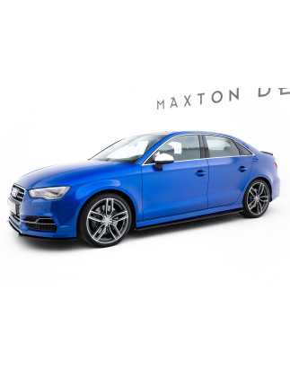 Diffusori minigonne V.1 Audi S3 / A3 S-Line 8V / 8V FL berlina (Cod. M-AU-S3-3F-S-SD1G)