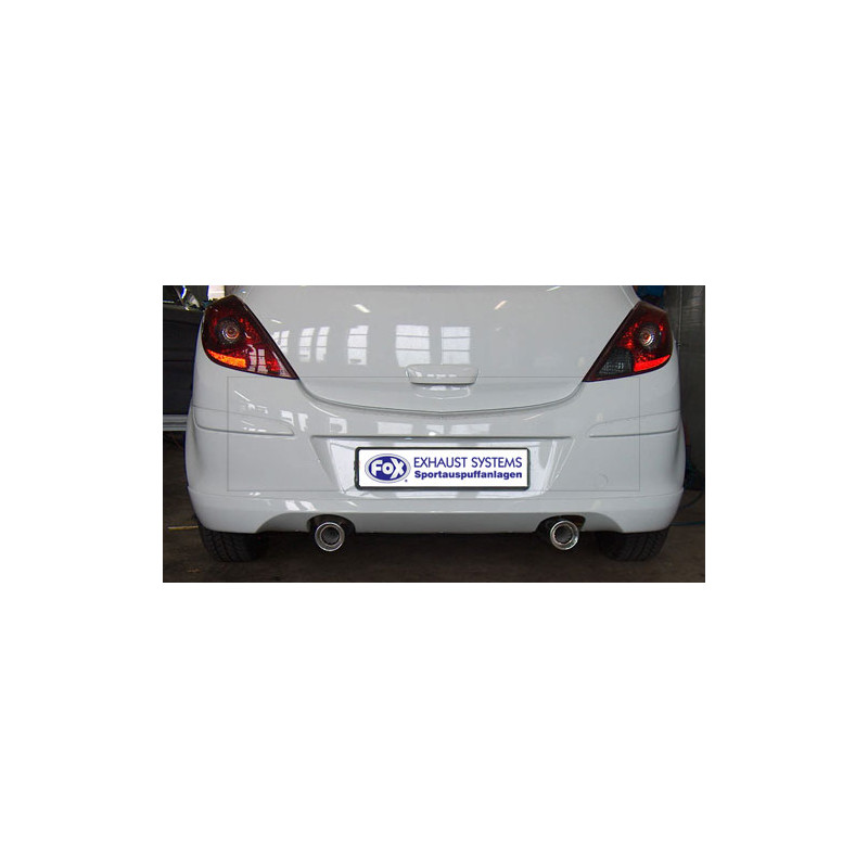 Opel Corsa D con Sportheck Silenziatore posteriore con uscite destra e sinistra - (Cod. F-OP033073-0