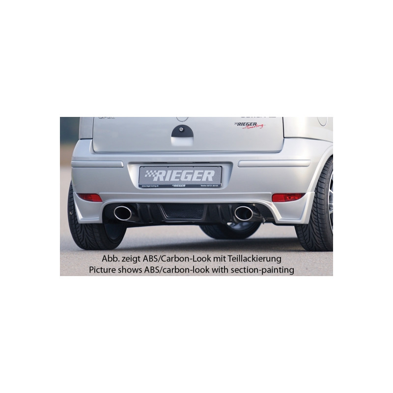 Opel Corsa C – Rieger Silenziatore posteriore con uscite destra e sinistra (duplex) – 115x8 (Cod