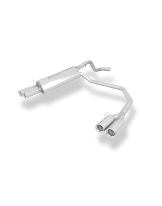 VW Beetle Tipo 1C/ 9C Silenziatore posteriore con uscite destra e sinistra (duplex)x76 (Cod. F-VW100