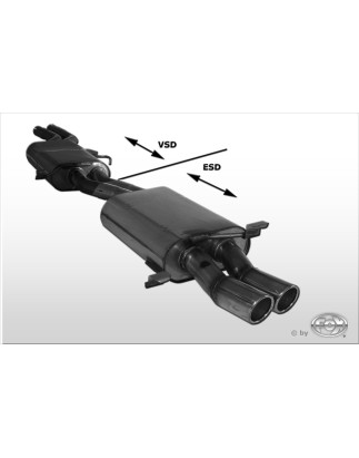 Audi V8 Tipo D11 Silenziatore posteriore – 2x70 Tipo 16 (Cod. F-AU020002-126)