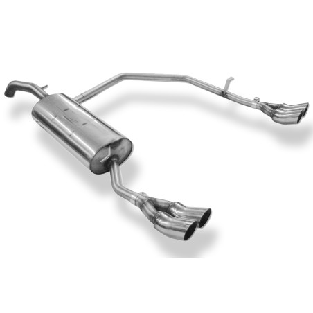 Skoda Octavia Tipo 1U Silenziatore posteriore con uscite destra e sinistra (duplex)x76 (Cod. F-SK060