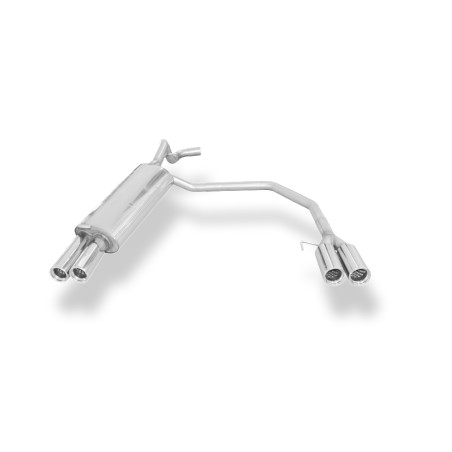 Audi A3 Tipo 8L Silenziatore posteriore con uscite destra e sinistra (duplex)x76 Tipo 1 (Cod. F-AU05
