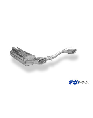 VW Golf III/ Golf III cabrio Silenziatore posteriore con uscite destra e sinistra (Cod. F-VW052054-5