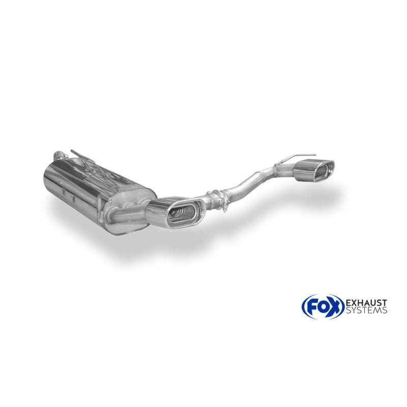 VW Golf III/ Golf III cabrio Silenziatore posteriore con uscite destra e sinistra (Cod. F-VW052054-5